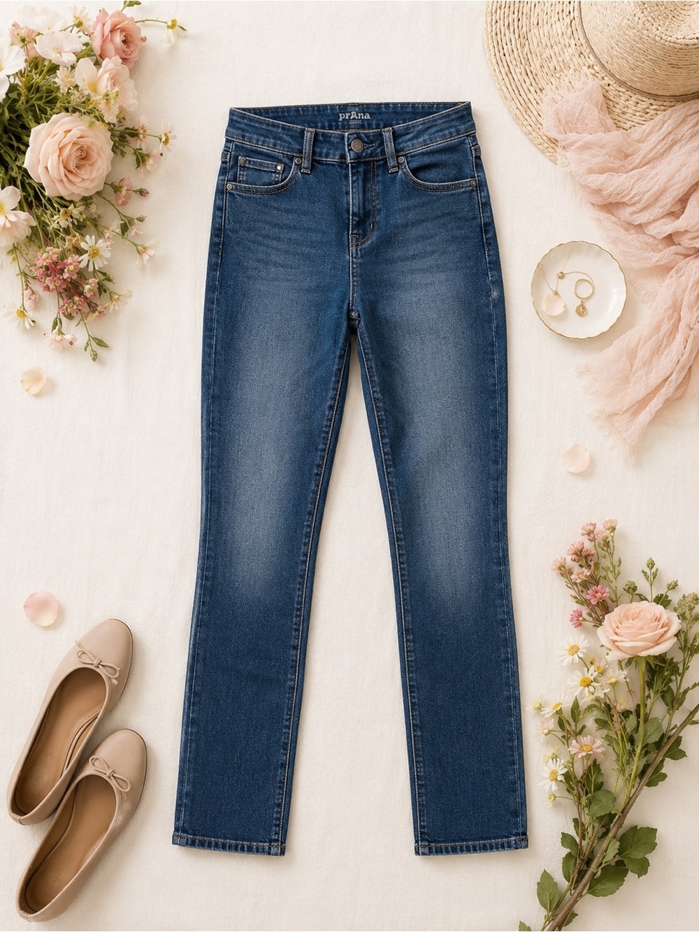 NWT PrAna Women’s Sienna Mid-Rise Skinny Jean in True Blue Wash Size 4/27 - Picture 14 of 14